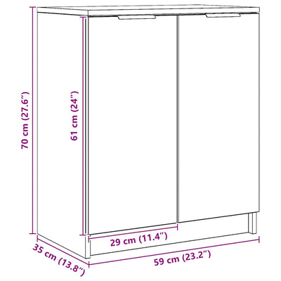 Artesaani tammi kenkäkaappi Angelco 59x35x70cm (puinen)