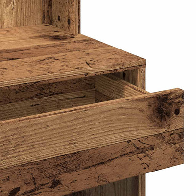 Vanha puu peilipöytä led-valoilla Corci 60x40x140cm