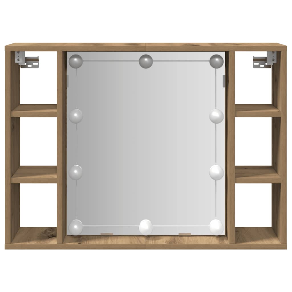 Tammi peilikaappi led-valoilla Sergie 76x15x55cm (puinen)