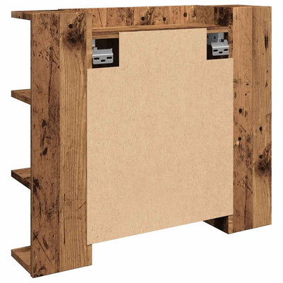 Vanha puu peilikaappi led-valoilla Roby 70x16,5x60cm