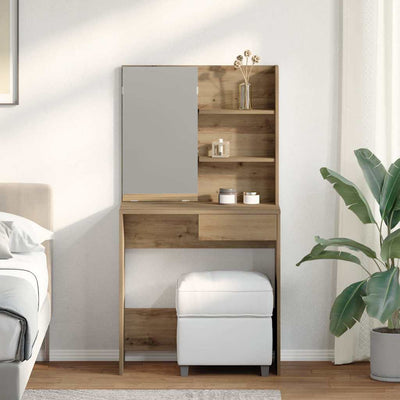 Käsityöläinen tammi peilipöytä Nilda 74,5x40x141cm