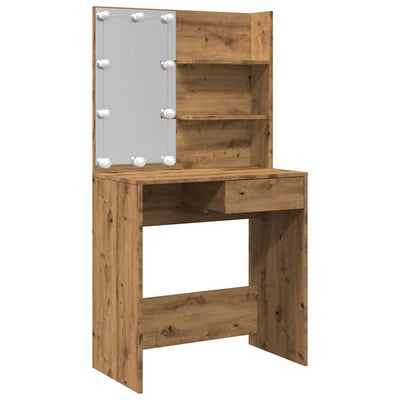 kampauspöytä LEDillä Artisan Oak 74,5x40x141 cm