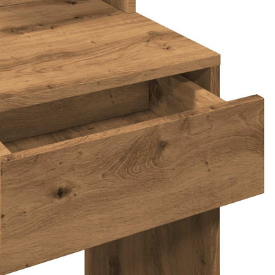 Kampauspöytä ledillä Flintoaca 74,5x40x141cm (artisan oak)