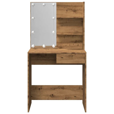 kampauspöytä LEDillä Artisan Oak 74,5x40x141 cm