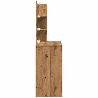 Kampauspöytä ledillä Flintoaca 74,5x40x141cm (artisan oak)