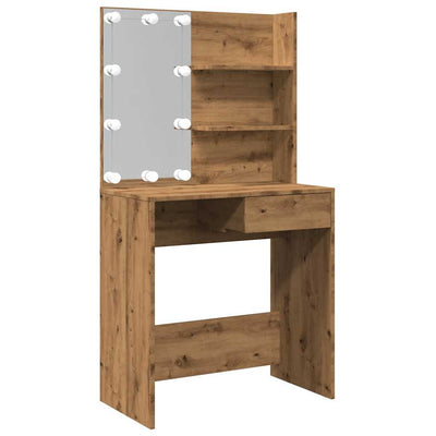 kampauspöytä LEDillä Artisan Oak 74,5x40x141 cm