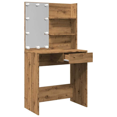 kampauspöytä LEDillä Artisan Oak 74,5x40x141 cm