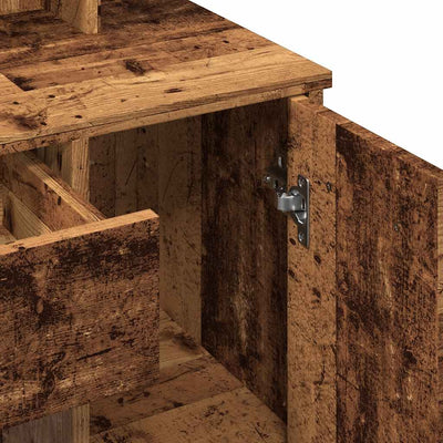 Vanha puu peilipöytä led-valoilla Gioni 86,5x35x136cm