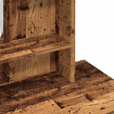 Vanha puu peilipöytä led-valoilla Gioni 86,5x35x136cm