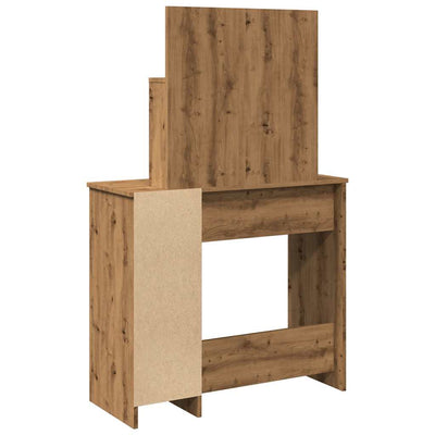 Peilipöytä LED-valoilla artesaani tammi 86,5x35x136 cm