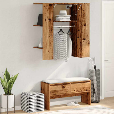 Vanha puu eteisen kaappi Cubasa 97,5x37x99cm (puinen)