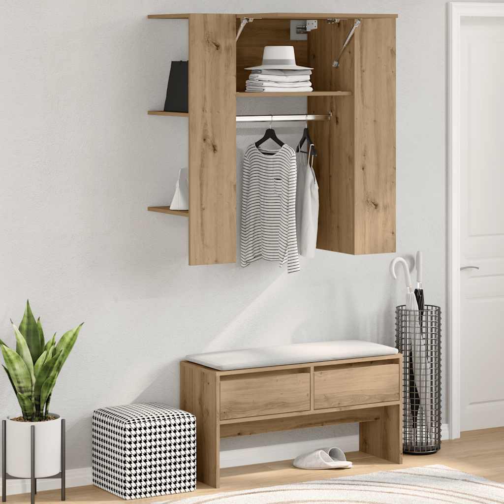 Käsityöläinen tammi eteisen kaappi Cubasa 97,5x37x99cm