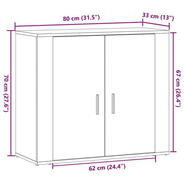 Senkki artesaani tammi 80x33x70 cm tekninen puu