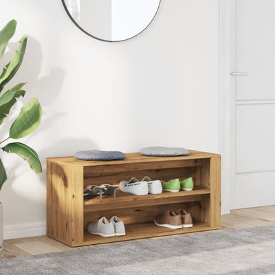 Kenkäteline artesaani tammi 100x35x45 cm tekninen puu
