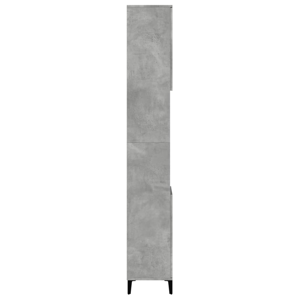 Betoninharmaa kylpyhuoneen kaappi Tiana 30x30x190cm (puinen)