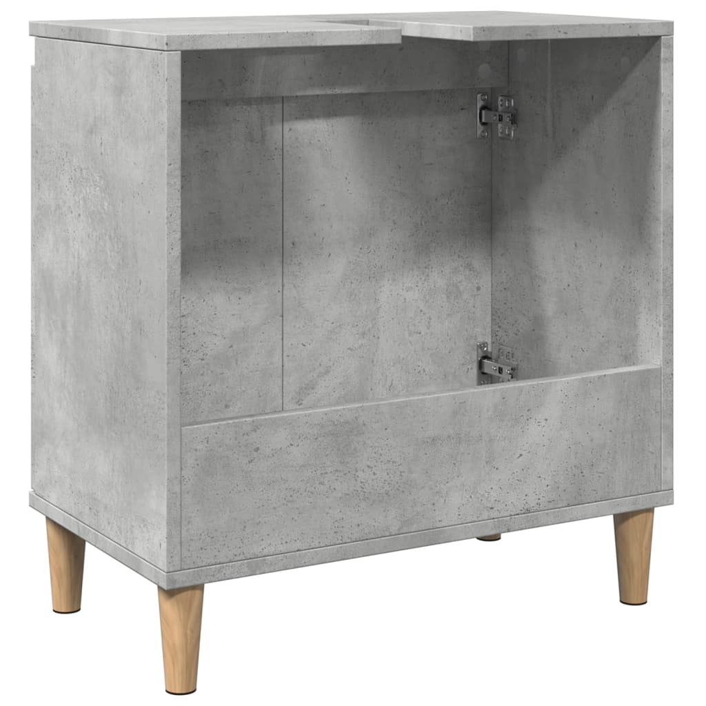 Betoninharmaa pesuallaskaappi Constantinu 58x33x60cm (puinen)