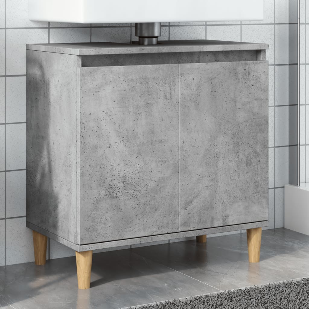 Betoninharmaa pesuallaskaappi Constantinu 58x33x60cm (puinen)