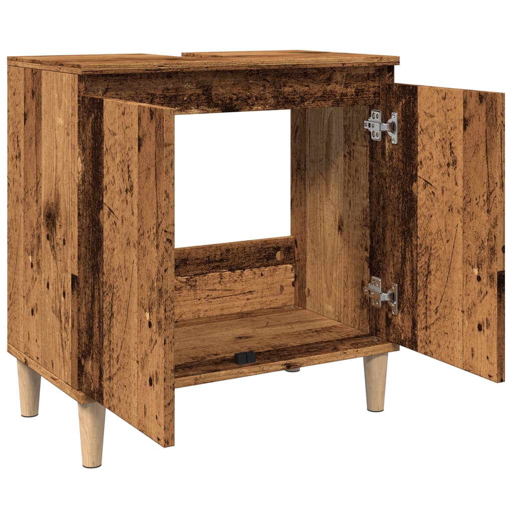 Pesuallaskaappi Ortansia 58x33x60cm (vanha puu, puinen)
