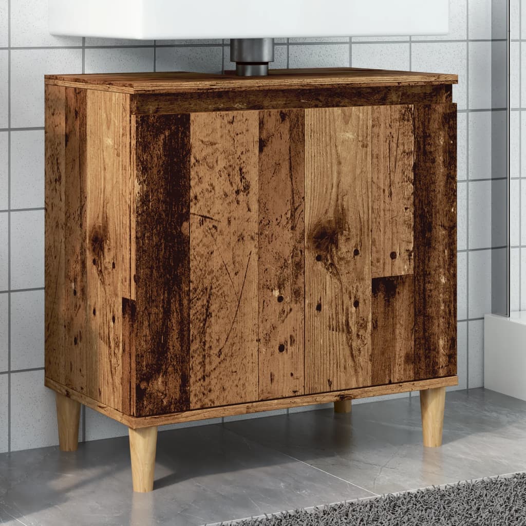 Pesuallaskaappi Ortansia 58x33x60cm (vanha puu, puinen)