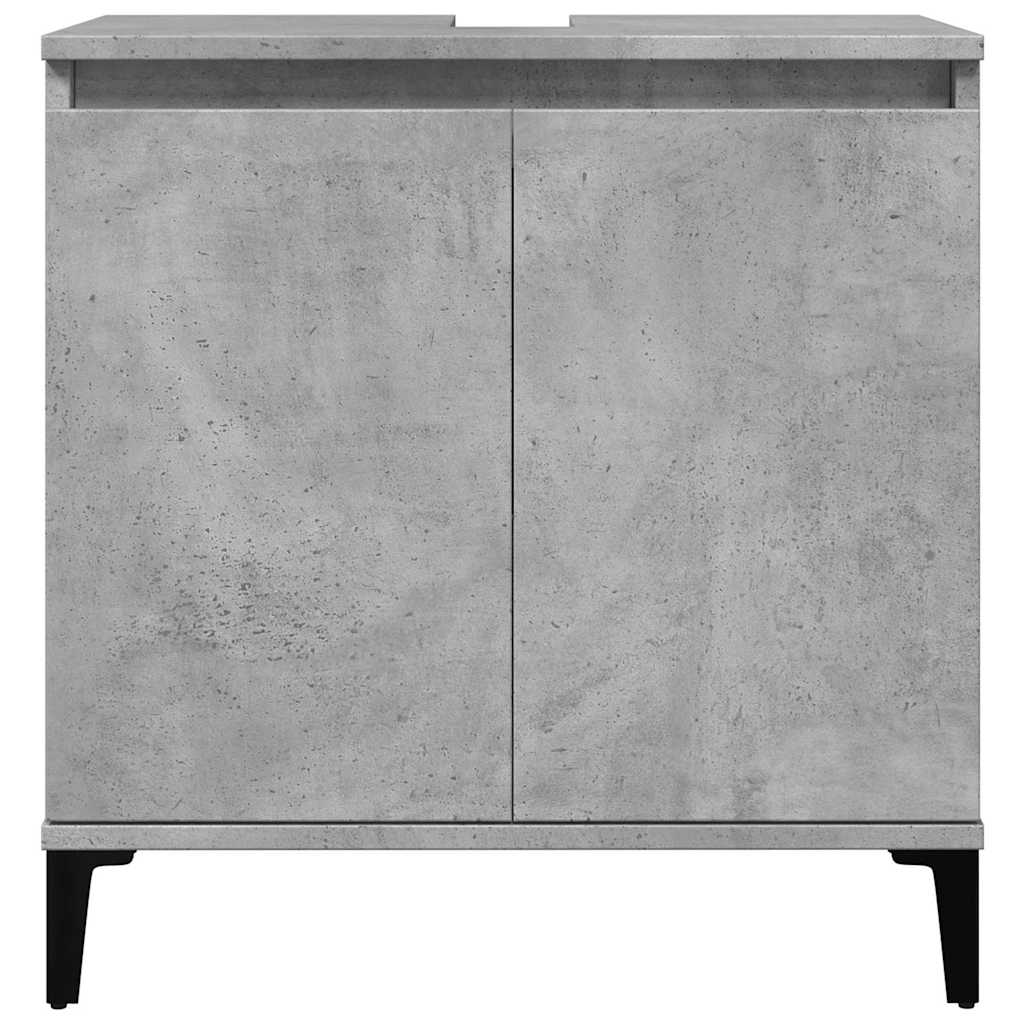 Betoninharmaa pesuallaskaappi Cessonia 58x33x60cm (puinen)
