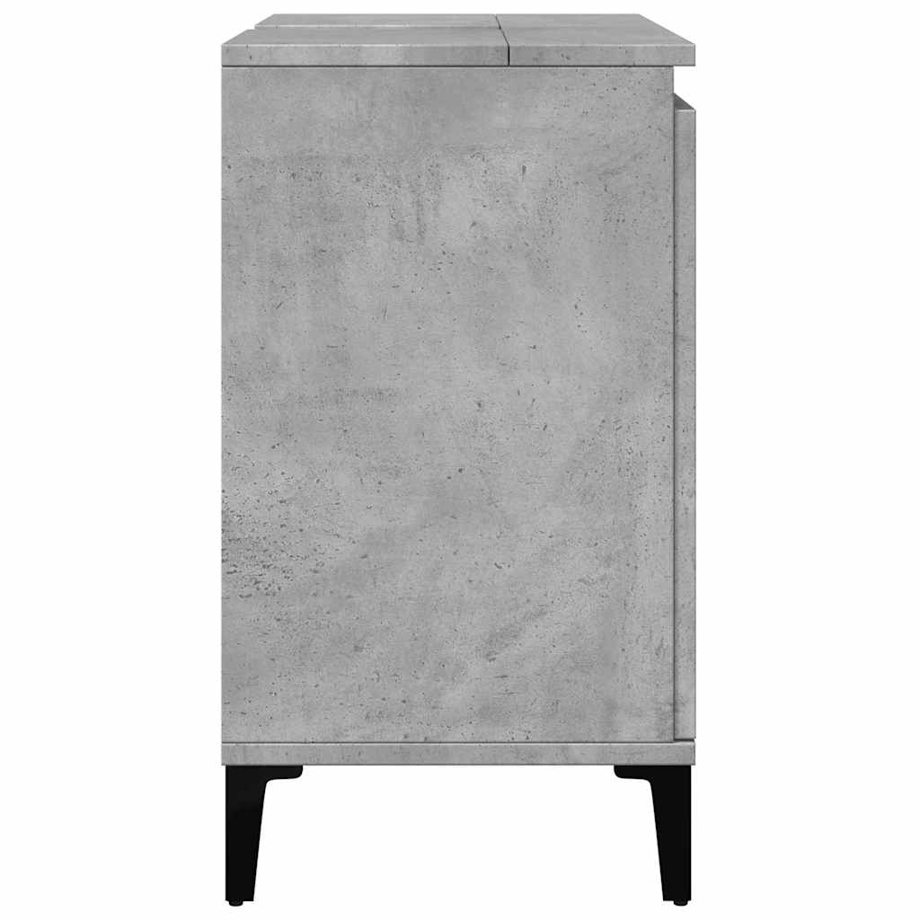 Betoninharmaa pesuallaskaappi Cessonia 58x33x60cm (puinen)