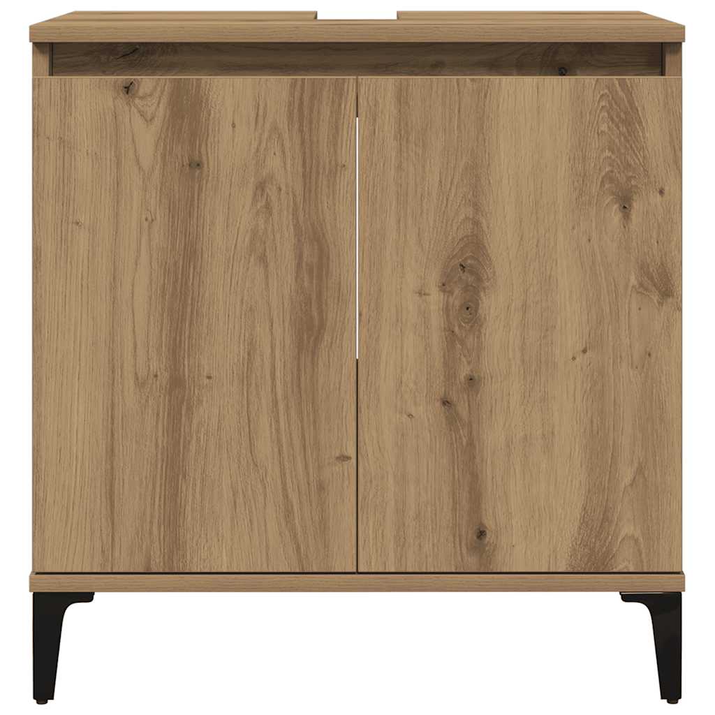 Käsityöläinen tammi pesuallaskaappi Francoise 58x33x60cm (puinen)
