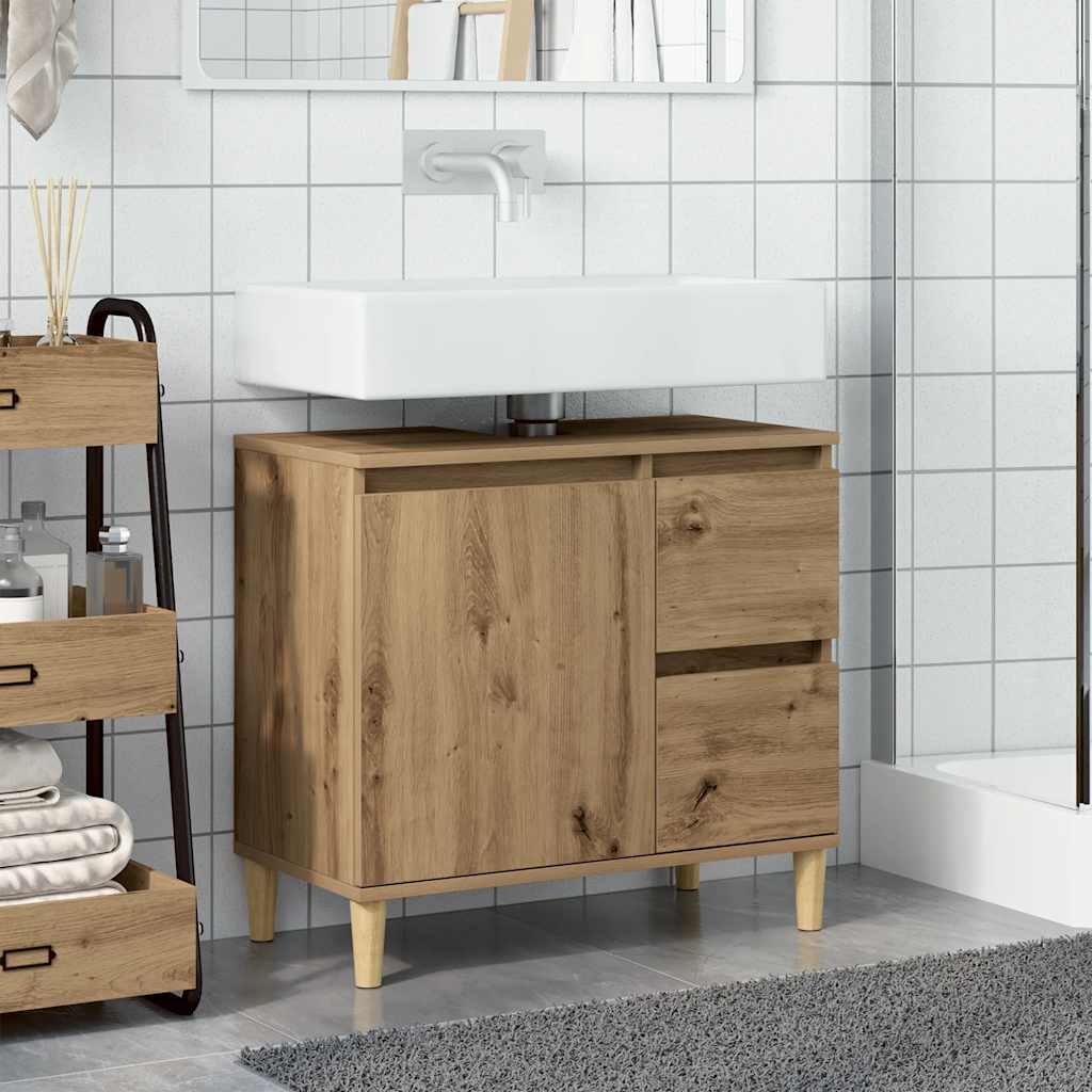 Artesaani tammi pesuallaskaappi Calipso 65x33x60cm (puinen)