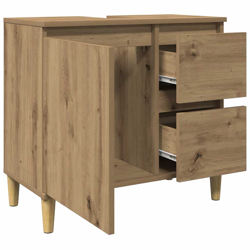 Artesaani tammi pesuallaskaappi Calipso 65x33x60cm (puinen)