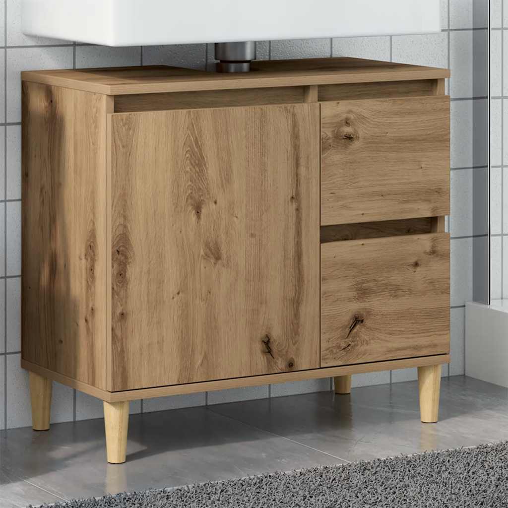 Artesaani tammi pesuallaskaappi Calipso 65x33x60cm (puinen)