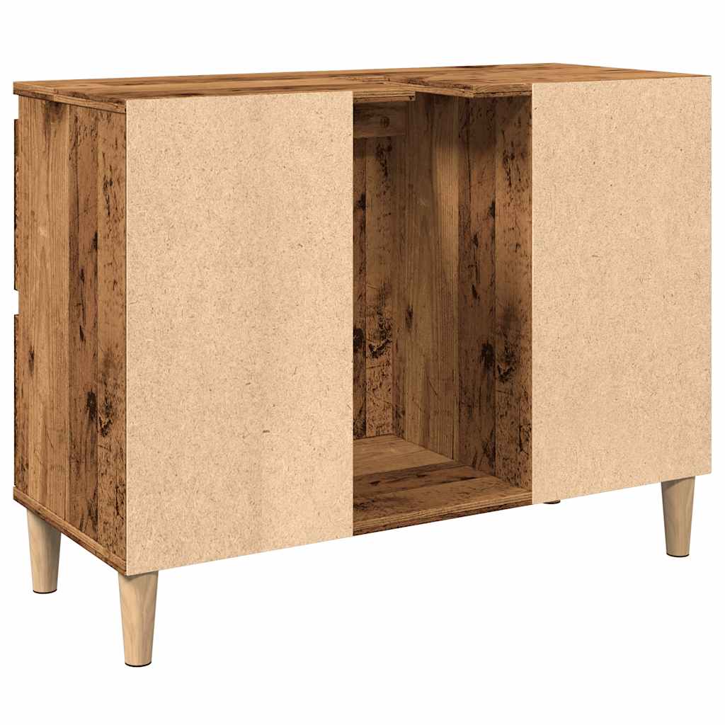 Vanha puu pesuallaskaappi Josa 80x33x60cm (puinen)