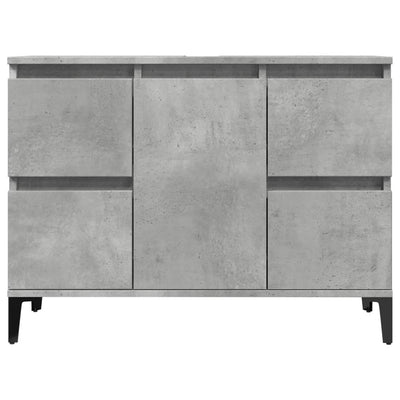 Pesuallaskaappi betoninharmaa 80x33x60 cm tekninen puu