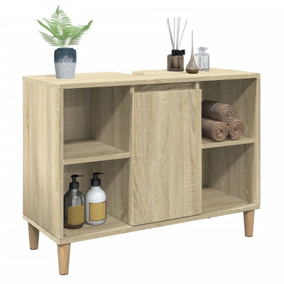 Kylpyhuoneen kaappi Sonoma-tammi 80x33x60 cm tekninen puu