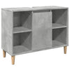 Kylpyhuoneen kaappi betoninharmaa 80x33x60 cm tekninen puu