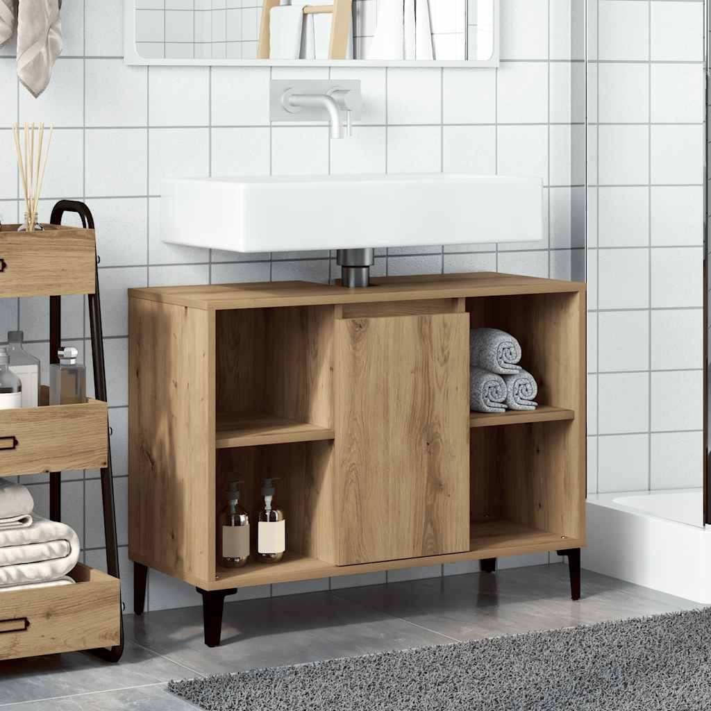 Käsityöläinen tammi pesuallaskaappi Joleen 80x33x60cm