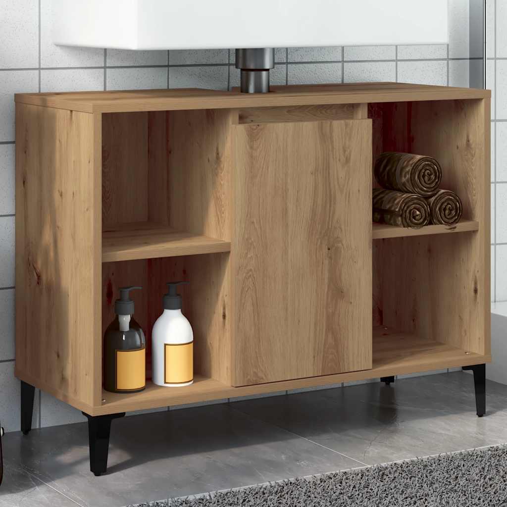 Käsityöläinen tammi pesuallaskaappi Joleen 80x33x60cm