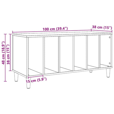 Tammi lp-levyjen säilytyskaappi Cesan 100x38x48cm (puinen)