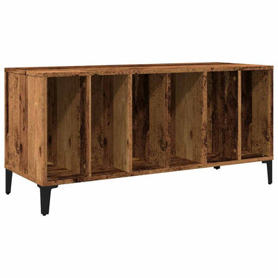 LP-levyjen säilytyskaappi vanha puu 100x38x48 cm tekninen puu