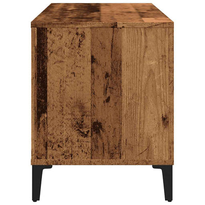 LP-levyjen säilytyskaappi vanha puu 100x38x48 cm tekninen puu