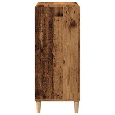 LP-levyjen säilytyskaappi vanhaa puuta 84,5x38x89 cm