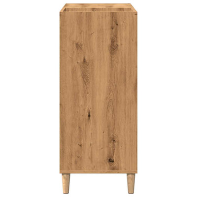LP-levyjen säilytyskaappi käsityöläinen tammi 84,5x38x89 cm puu
