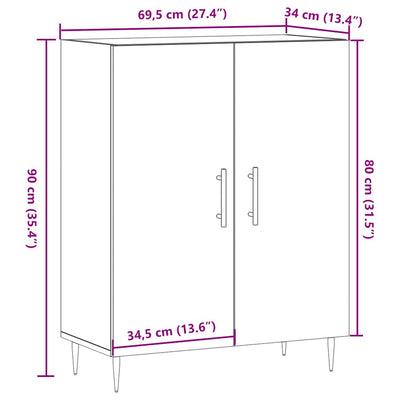 Senkki vanhaa puuta 69,5x34x90 cm tekninen puu