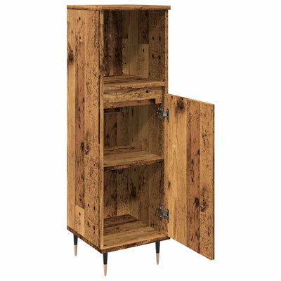 Vanha puu kylpyhuoneen kaappi Bojan 30x30x100cm (puinen)