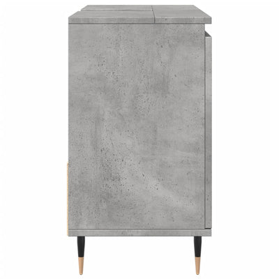 Kylpyhuoneen kaappi betoninharmaa 65x33x60 cm tekninen puu