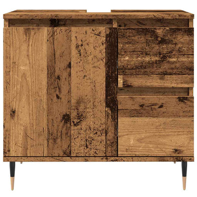 Vanha puu kylpyhuoneen kaappi Edelstein 65x33x60cm (puinen)