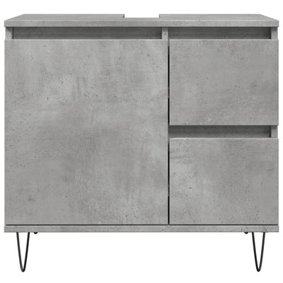 Pesuallaskaappi betoninharmaa 65x33x60 cm tekninen puu
