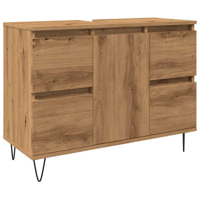 Kylpyhuoneen kaappi artesaani tammi 80x33x60 cm tekninen puu