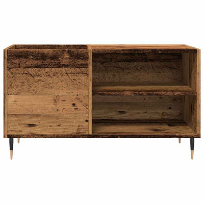 LP-levyjen säilytyskaappi vanha puu 84,5x38x48 cm tekninen puu