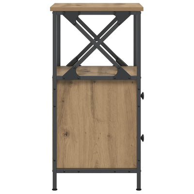 Yöpöydät 2 kpl artesaani tammi 34x35,5x70 cm tekninen puu