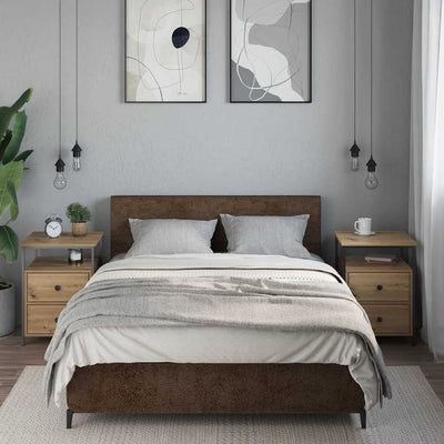 Artesaani tammi yöpöydät Lintes 44x45x60cm (2 kpl, puinen)