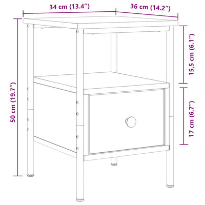 Artesaani tammi yöpöydät Butaru 34x36x50cm (2 kpl puinen)